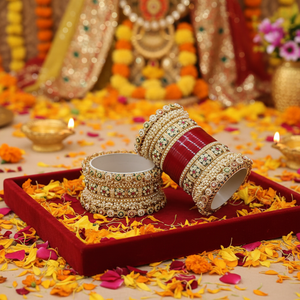 PADMAWATI Original Luxury Tungsten Gold Plated High Quality Multi Color Women's <b>Bangles</b> Set Indian Bridal Engagement Party Gift - Product Image 3