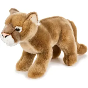 7459柔软毛绒动物毛绒玩具美洲狮超可爱柔软面料动物玩具儿童礼品15英寸家居装饰