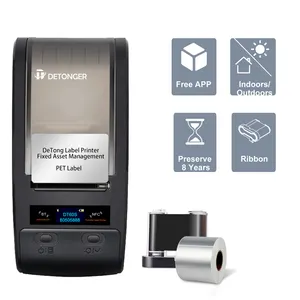 Impresora térmica de transferencia de código de barras, fabricante de etiquetas de código QR, DT60S, para Android e iOS, para uso en exteriores
