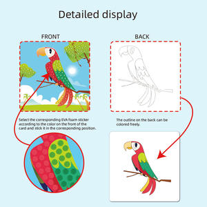 Juguete de viaje de arte Sin desorden creativo DIY, Kits de manualidades DIY a la moda, regalos de cumpleaños, Kit DE ARTE DE PUNTOS EVA <span class=keywords><strong>para</strong></span> niños y <span class=keywords><strong>niñas</strong></span> - Product Image 3