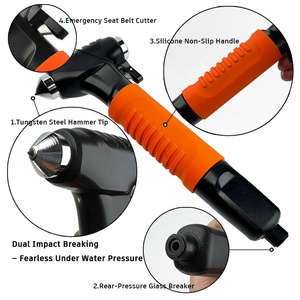 NUEVO Martillo de Escape para Automóvil de Doble Cabeza con Cabezas de Acero de Tungsteno y Martillo Estándar con Cortador de Cinturón de Seguridad, Martillo de Seguridad de Emergencia - Product Image 2