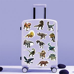 Paquete de 50 Etiquetas Adhesivas de Dibujos Animados Jurásicos, Troqueladas, Impermeables, Varias Etiquetas de Vinilo de Dinosaurios Lindos - Product Image 3