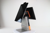 Système de terminal de point de vente CITAQ D1 à double écran Android/Windows 10 avec écran tactile capacitif et construction en métal/alliage d'aluminium