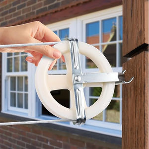 Estante de organización de almacenamiento para lavado y secado al sol, juegos de <span class=keywords><strong>poleas</strong></span> para <span class=keywords><strong>tendedero</strong></span> con 50 Uds. Clips de madera - Product Image 2