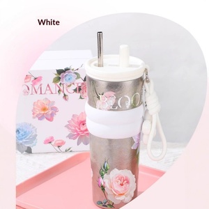 Nuevo Vaso Aislado de Titanio Puro de Gran Venta con Cordón y Pajita, Diseño Moderno Minimalista, Portátil para Exteriores, de Alta Estética - Product Image 3