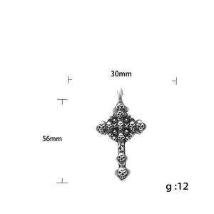 yunnique Stainless Steel Skull <b>Cross</b> Pendant Men's Necklace Geometric Design 190161 - Product Image 5
