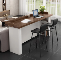 Table de bar en bois massif avec dossier pour salon, usage domestique
