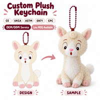 Porte-clés en peluche alpaga personnalisé, animaux en peluche, jouets en peluche, mascotte de zoo personnalisée, porte-clés en peluche, poupées en peluche personnalisées