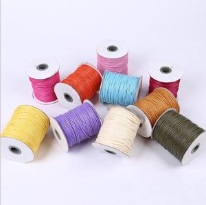 High Quality Free Sample Custom Colors Polyester Material 2mm 3mm Round Wax Cotton Cord for DIY - Product Image 2
