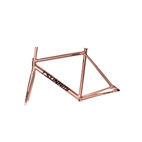 Cadre de vélo de piste en aluminium 700c Cadre d'engrenage fixe 700c coloré avec matériau en alliage de titane