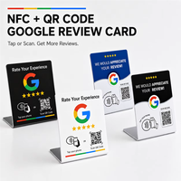 Plaque NFC programmable avec code QR imprimé, design personnalisé, support de table étanche pour hôtel, salon, restaurant, commerce de détail, entreprise