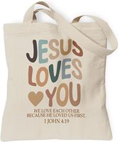 Sac fourre-tout chrétien pour femmes, sac en toile pour la Bible avec poche intérieure pour les alléchantes au culte