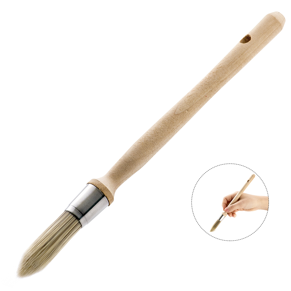 Кисть-карандаш с круглой головкой и пластиковой ручкой для мебели, кроссовок, ботинок, детали интерьера автомобиля