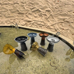 Cazoleta de shisha de arcilla esmaltada con textura martillada, base para hookah multicolor, accesorio para fumar, pieza de repuesto - Product Image 5