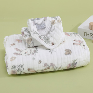 Khăn tắm trẻ sơ sinh bằng cotton tre mềm mại, chất liệu muslin, 6 lớp, dùng làm khăn quấn bé, khăn tắm, khăn choàng cho bé gái & bé trai - Product Image 6