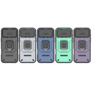 Coque de protection antichoc en TPU et PC avec fenêtre coulissante et anneau rotatif invisible pour <span class=keywords><strong>iPhone</strong></span> 13 <span class=keywords><strong>14</strong></span> 15 16 17 - Product Image 2
