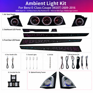 Kit d'éclairage ambiant intérieur de voiture XENPLUS OEM taille standard <span class=keywords><strong>ciel</strong></span> étoilé 16 LED 12V pour <span class=keywords><strong>Mercedes</strong></span>-Benz Classe E Coupé W207 2009-2016 - Product Image 1