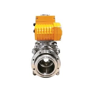 High Vacuum Pipeline Control SS304 Stainless Steel Manual Angle Tri <b>Clamp</b> Motorized Vacuum Ball with Movable Flange - Product Image 3
