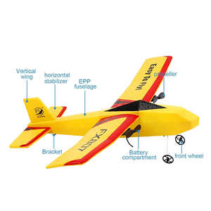 Mainan pesawat RC 2.4ghz 2 saluran anak-anak, mainan pesawat terbang kendali jarak jauh, pesawat Glider Fighter RC busa penerbangan untuk anak-anak - Product Image 4