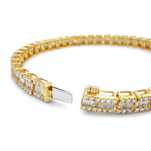 Pulsera de Eslabones Cubanos con Diamantes VVS Cultivados en Laboratorio, Corte Brillante Redondo, Joyería de Diseño de Lujo, Pulsera Destacada - Product Image 4