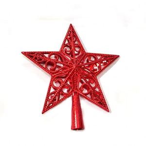 Distributor Supply 20Cm Five-Pointed Star European Style Christmas <b>Tree</b> Top Plastic Eco-Friendly for Festive Decorations - Product Image 5