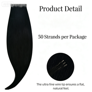 Extensions de cheveux Nano Ring, cheveux humains Remy, cuticules intactes, 12 à 40 pouces, 50g, paquet de 50 mèches, pointes Nano pour cheveux fins. - Product Image 2