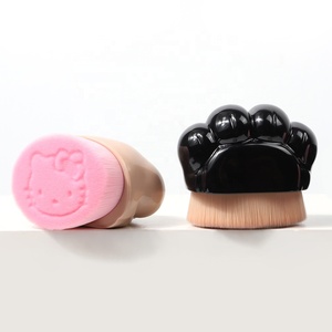 DIAS vente en gros de haute qualité mignon noir rose patte de chat liquide plat personnalisé mini pinceau de fond de teint unique - Product Image 3
