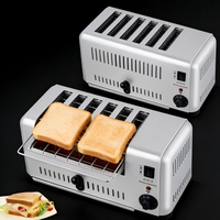 Grille-pain commercial haute capacité 4 ou 6 tranches, machine à griller le pain électrique pour restaurants