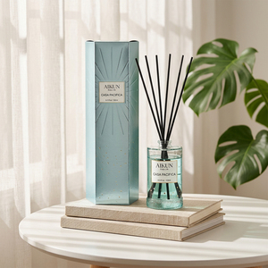 Aikun - Juego de Difusor de Aromas de Lujo en Caja Alta con Botella de Vidrio Transparente de 150 ml, Notas Superiores, Centrales y Base Personalizadas, de Larga Duración, para Oficina - Product Image 1
