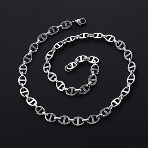 Collier en acier inoxydable rond 6MM 8MM couleur argent or, motif grain de café, étanche, style hip-hop, bijoux en métal - Product Image 2