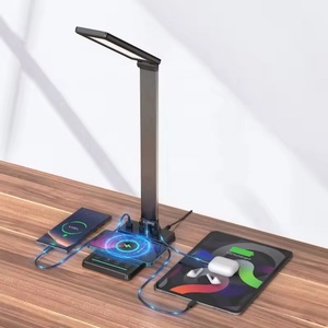 Lámpara de Escritorio de Aleación de Aluminio con Cargador Inalámbrico de 15W, PD QC3.0, 18W, 2 Puertos USB Tipo-C, Control Táctil, Luz de Lectura LED Ajustable, DC - Product Image 3