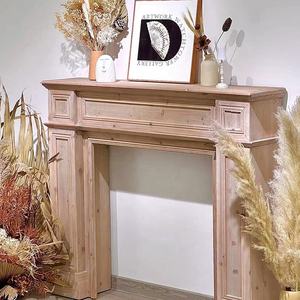 Vente de gros Meubles anciens Manteau de cheminée en bois décoratif classique de style français Manteau de cheminée en bois blanc <span class=keywords><strong>antique</strong></span> - Product Image 5