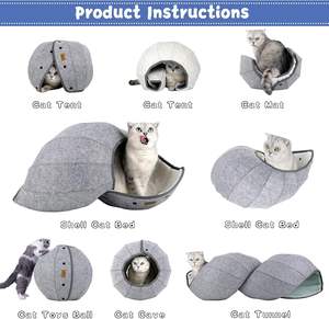 Cueva para Gatos Suave y Plegable, Túnel para Mascotas, Condominios, Juguete Multifuncional y Divertido, Cama para Cachorros, Perros y Gatos - Product Image 3