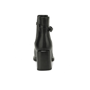 <span class=keywords><strong>Bottines</strong></span> à lanières noires pour femmes Moncheer, bout carré |   Bottes légères de style <span class=keywords><strong>Chelsea</strong></span> à la mode coréenne rétro |   Fabricant OEM/ODM - Product Image 4