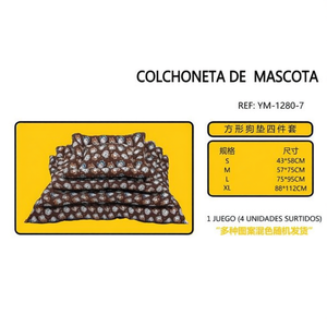 Set Letto per Animali Domestici YM1280 in Quattro Pezzi Imbottito in Cotone - Product Image 2