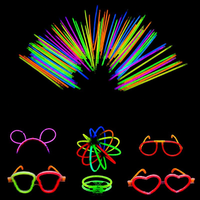 Bâtons lumineux jetables, imperméables, durables et colorés de 8 pouces, accessoires de fête néon, bracelets et colliers lumineux pour festival