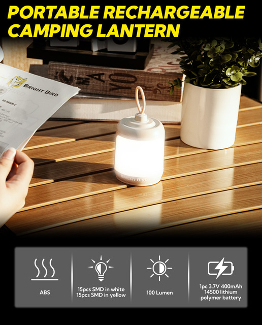 Portable Rechargeable LED Tent Lamp Emergency Outdoor Camping Lantern Night Light for Camping Lamps