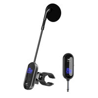 2.4G Wireless Flute Microphone Clip-on Instrument Mic for Flute Clarinet Bamboo Flute Hulusi