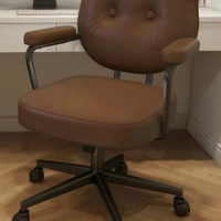 Chaise de bureau en cuir - Design moderne, confortable et imperméable pour la maison/le bureau, confort pour une longue utilisation assise