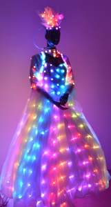 Top Quality Luxury Led Light Luminous Illuminated Evening Dress Costume <strong>Suit</strong> with Color <strong>Wing</strong> for Party - Product Image 5
