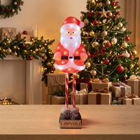 Lumière LED 3D blanche IP44 en acrylique, motif Père Noël sur pied, pour affichage commercial extérieur en centre commercial ou jardin, contrôle manuel mural