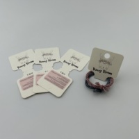Emballage de cartes personnalisées pour chouchous à logo, cartes de présentation en papier fantaisie pour accessoires capillaires