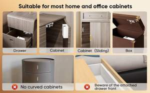 דלת מוסתרת מנעול ארון בלתי נראה חכם עם אפליקציה נגד גניבת שליטה מרחוק נגד גניבת אבטחה עבור משרד הבית - Product Image 3