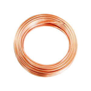 Tubo de cobre com isolamento térmico para vários tamanhos, durável, flexível, sem costura, formato redondo