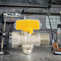 Vanne à gaz DunYun 616 1/2\" en laiton jaune à poignée droite, structure de commande manuelle forgée, garantie 3 ans, livraison rapide, OEM