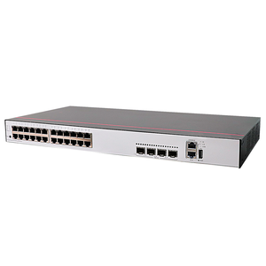 S5735-L24T4X-D 98010961  24 Puertos 10/<span class=keywords><strong>100</strong></span>/1000BASE-T + 4 Puertos 10GE SFP+ Switch <span class=keywords><strong>de</strong></span> Red <span class=keywords><strong>de</strong></span> Fibra Óptica - Product Image 1