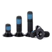 Vis Torx à tête fraisée en acier inoxydable 304 / acier au carbone de grade 10.9, oxyde noir, revêtement zinc, avec fixateur de filetage bleu anti-desserrage