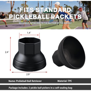 Recogedor de Pelotas de Pickleball TPE Sin Bordes, Paquete de 2, Accesorio Reutilizable para Entrenamiento y Entretenimiento para Raquetas Estándar - Product Image 1