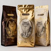 Nouveauté - Sac d'emballage pour aliments pour animaux de compagnie avec fermeture à glissière refermable, design personnalisé, emballage en plastique, sac à fond plat