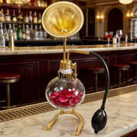 Bouteille d'arôme en verre transparent de 550 ml, grande taille, pour SPA, instrument aromatique en laiton, huile essentielle, testeur d'arôme de grains de café